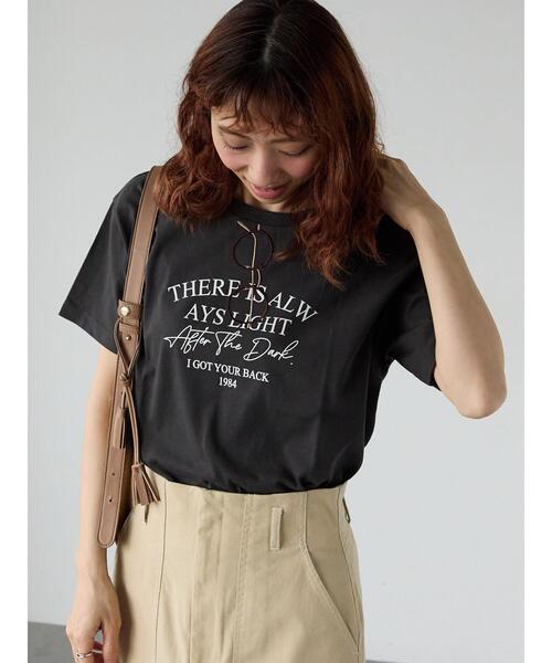 

Футболка с вышивкой Lugnoncure, угольно-серый