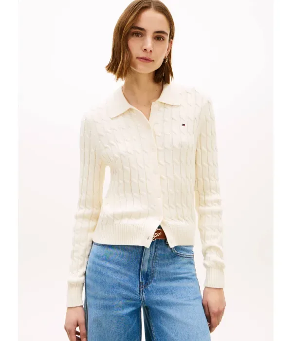 Кардиган slim fit Tommy Hilfiger, бежевый