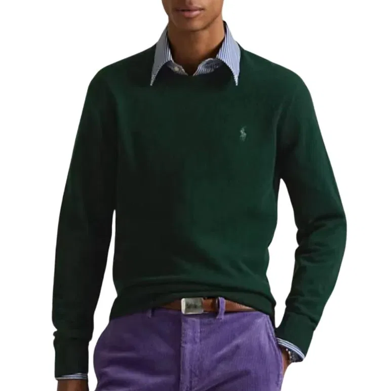 Джемпер с вышитым логотипом Polo Ralph Lauren, Green — фото 3