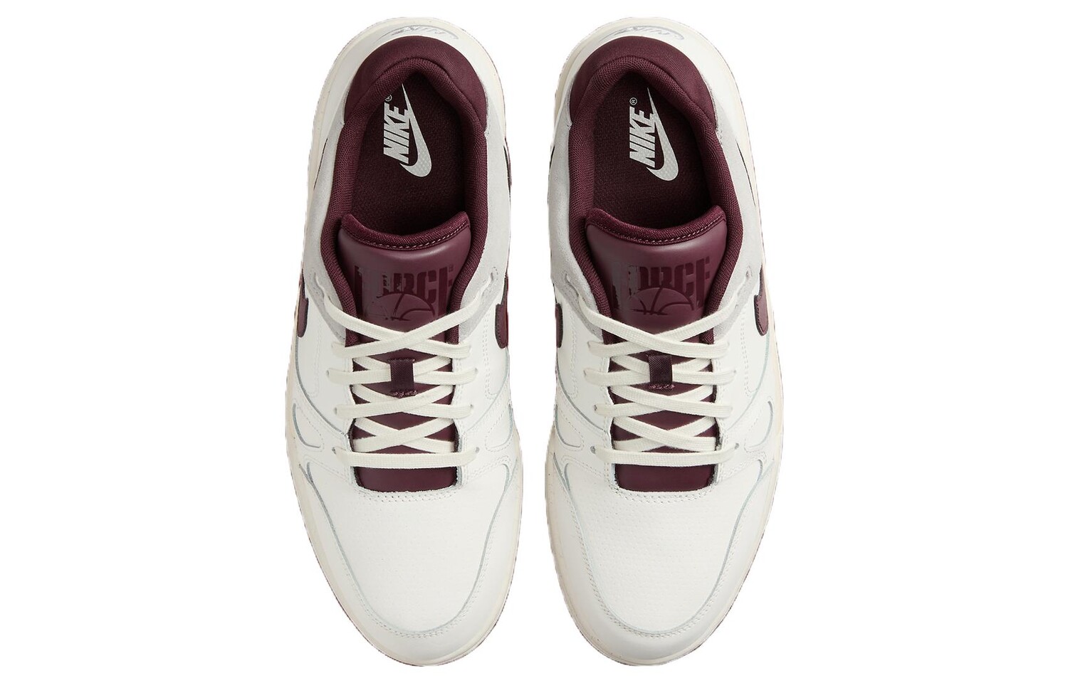 Кроссовки Nike Full Force Skateboarding Shoes Men Low-top White/Red, белый/красный — фото 4