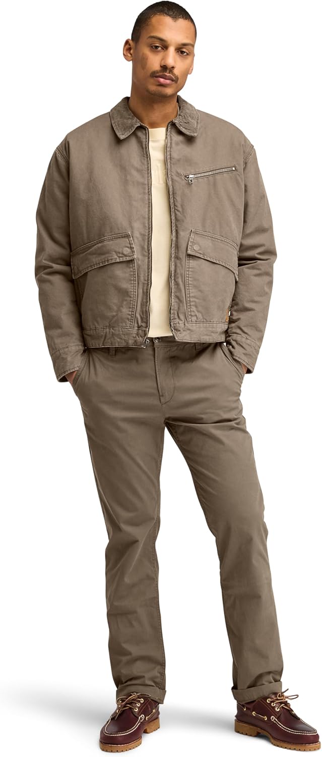 

Куртка Timberland мужская утепленная из поношенного холста, Chocolate Chip