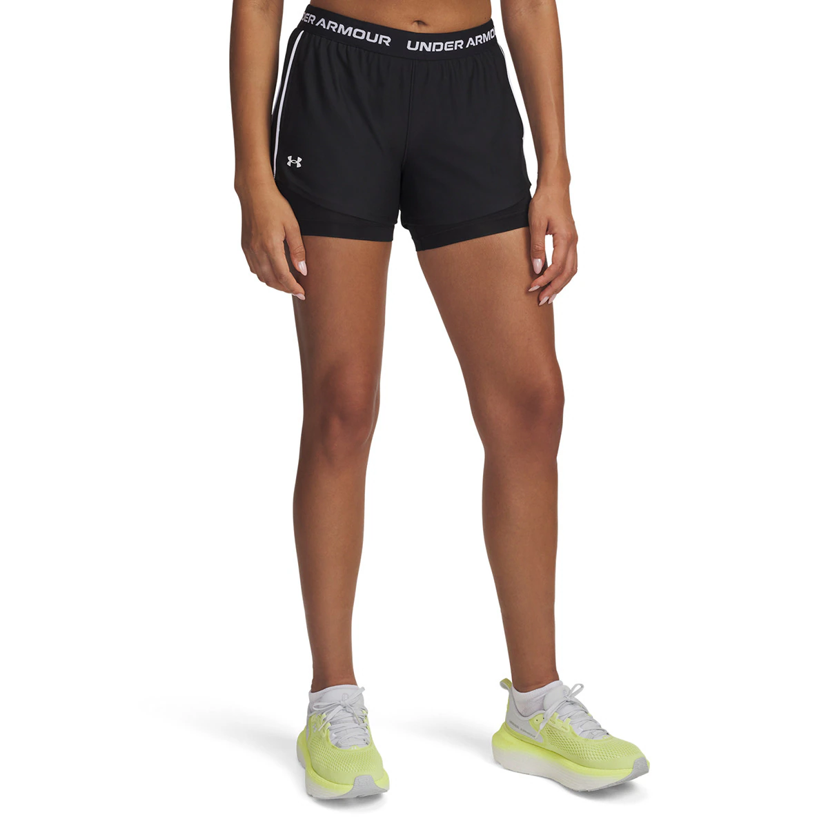 

Женские технические шорты 2 в 1 под броней Under Armour, чёрный