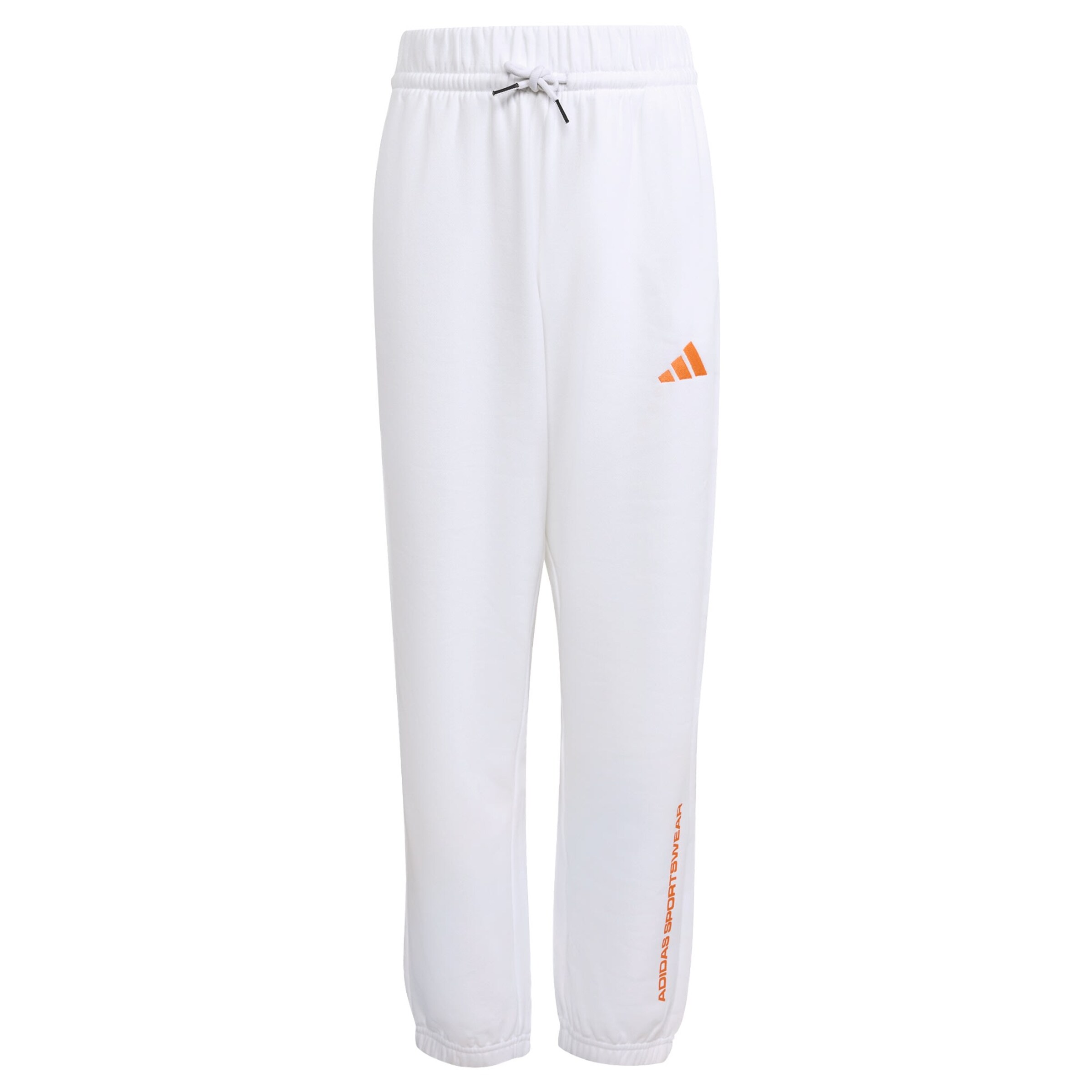 Adidas Sportswear Брюки для тренировок Tapered 'adidas Slogan Fleece' в белом цвете — фото 2