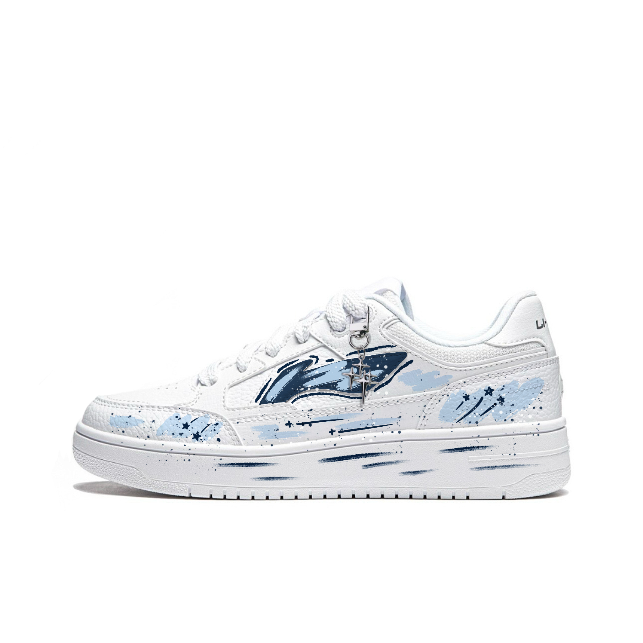 

Li-Ning Tianji Starlight Mystique из искусственной кожи, увеличивающие рост, устойчивые к истиранию и скольжению, низкие, синий