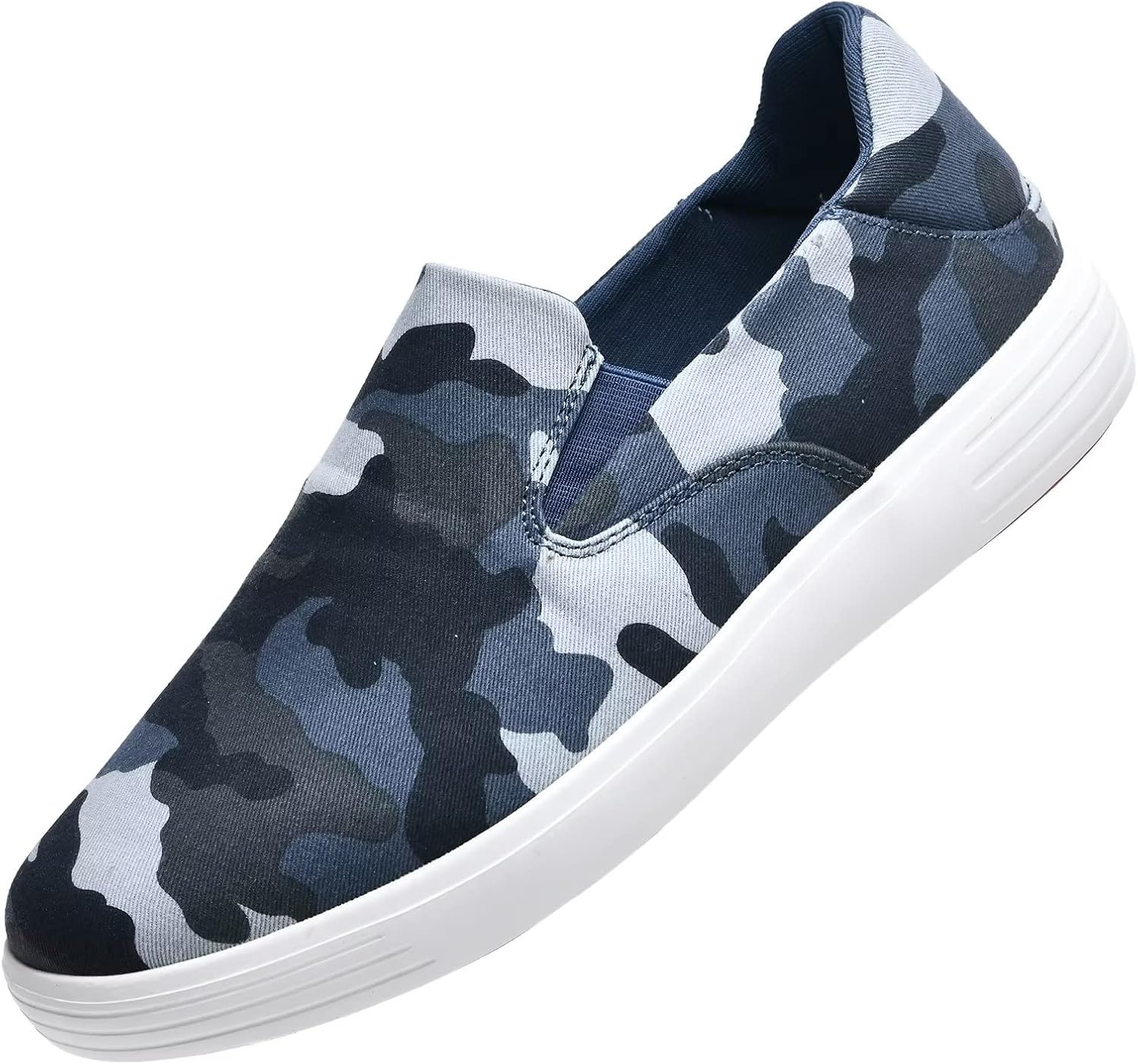 

Мужские слипоны konhill - повседневные трикотажные лоферы, кроссовки для ходьбы, вождения, работы с памятью формы и подошвой из пены для скейтборда, синий