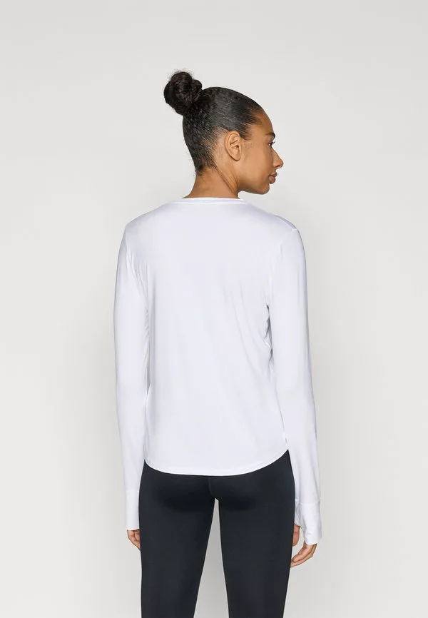 Классическая блузка с длинными рукавами Nike Performance, White/Black — фото 3