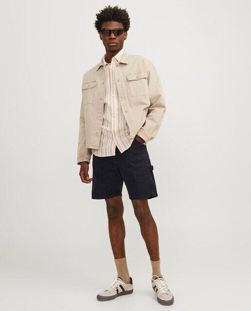 

Мужские короткие шорты-бермуды свободного кроя Jack & Jones, черный