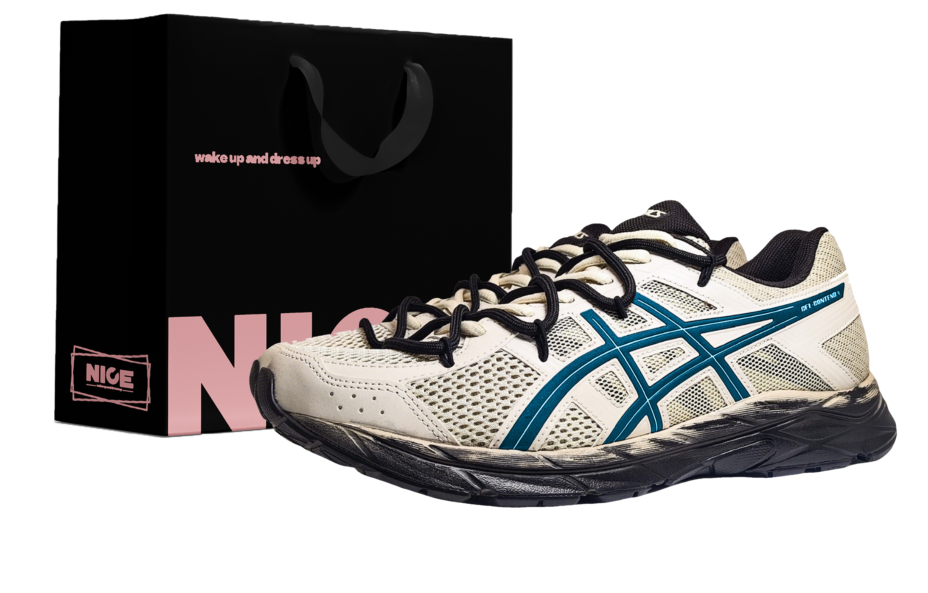 

ASICS Gel Contend 4 с амортизацией, устойчивые к истиранию, дышащие низкие кроссовки для повседневного использования, поездок по городу и бега мужские серо-голубые