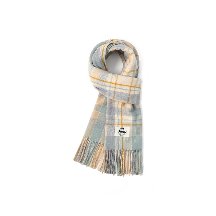 

Jeep Полиэстеровый вязаный шарф унисекс, Beige Blue
