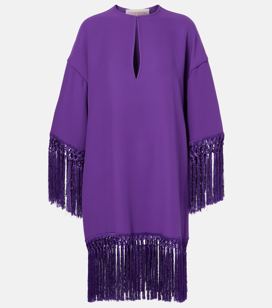 

Мини-платье с бахромой Cady Couture Valentino, Purple Orchid