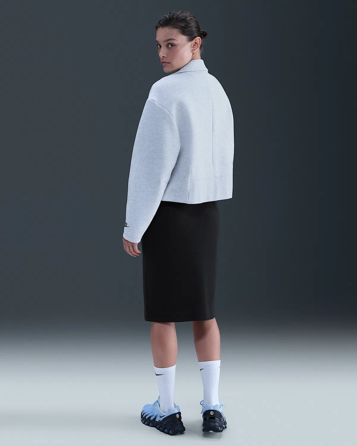 Женская юбка Nike Sportswear Tech Fleece, Black/Black — фото 4