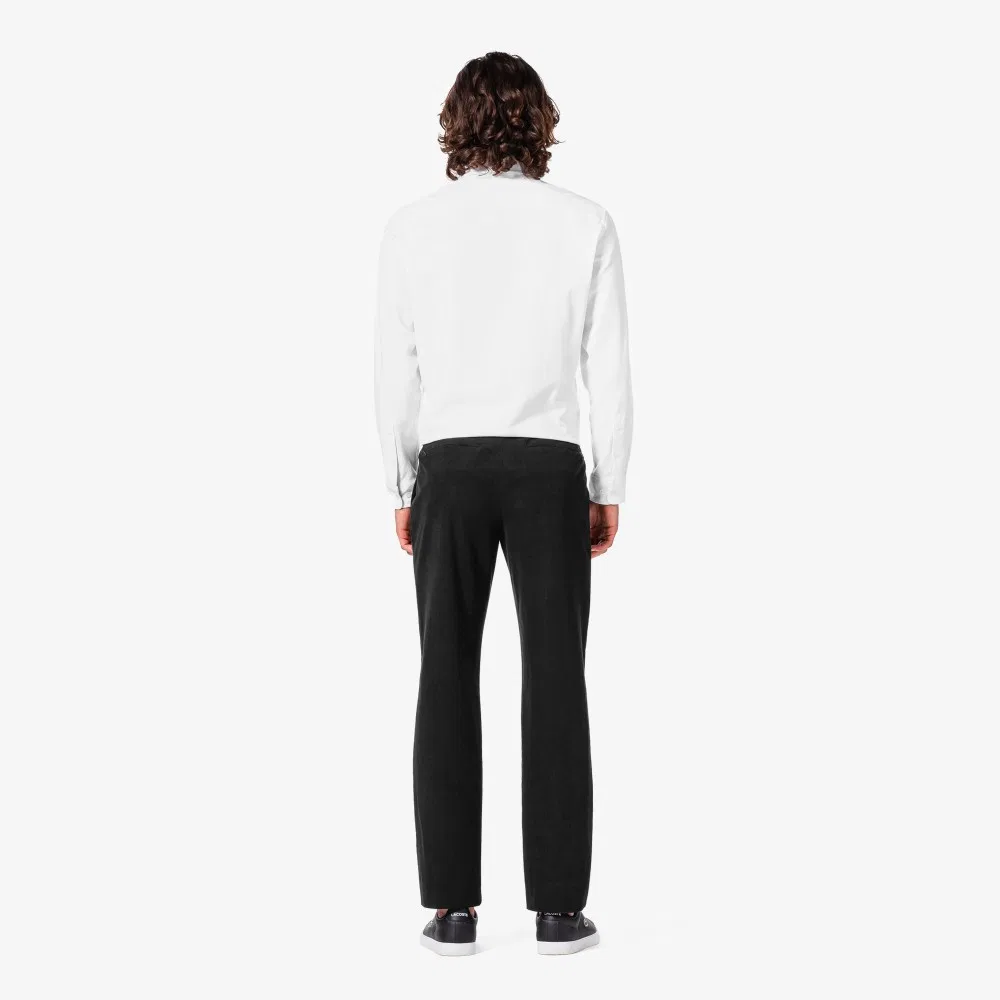 Мужские полиэстеровые вельветовые брюки чёрные от Lacoste — фото 4