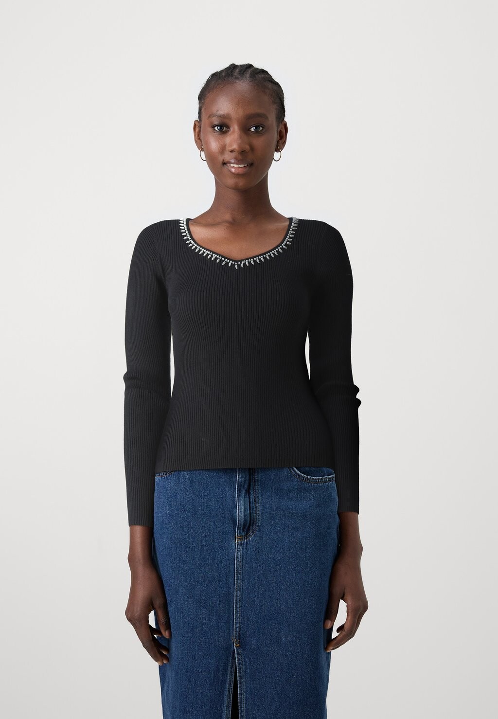 

Джемпер ONLEMMA V NECK PEARL ONLY, черный