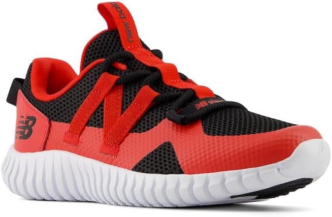 Кроссовки New Balance Kid's Playgruv V1 с эластичной шнуровкой, черный/красный — фото 4