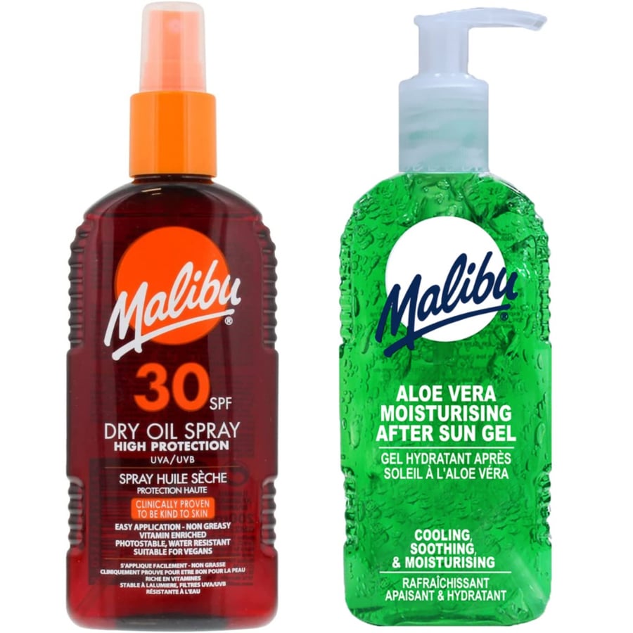 

Масло для загара Malibu SPF30 200 мл + Гель после загара с алоэ 200 мл