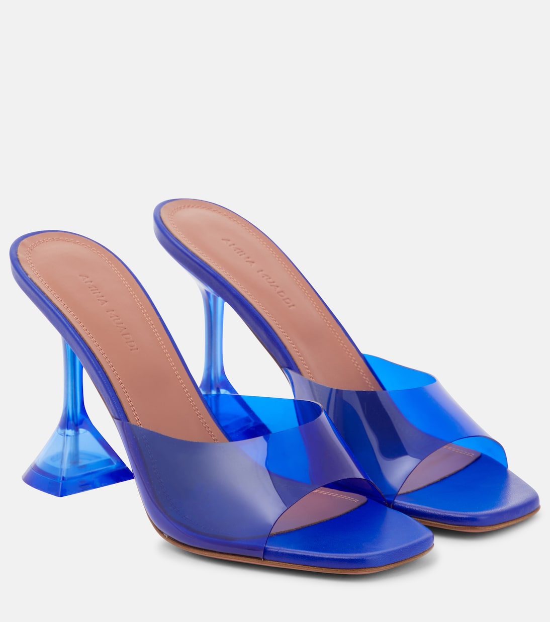 Мюли из ПВХ Lupita Amina Muaddi, Electric Blue