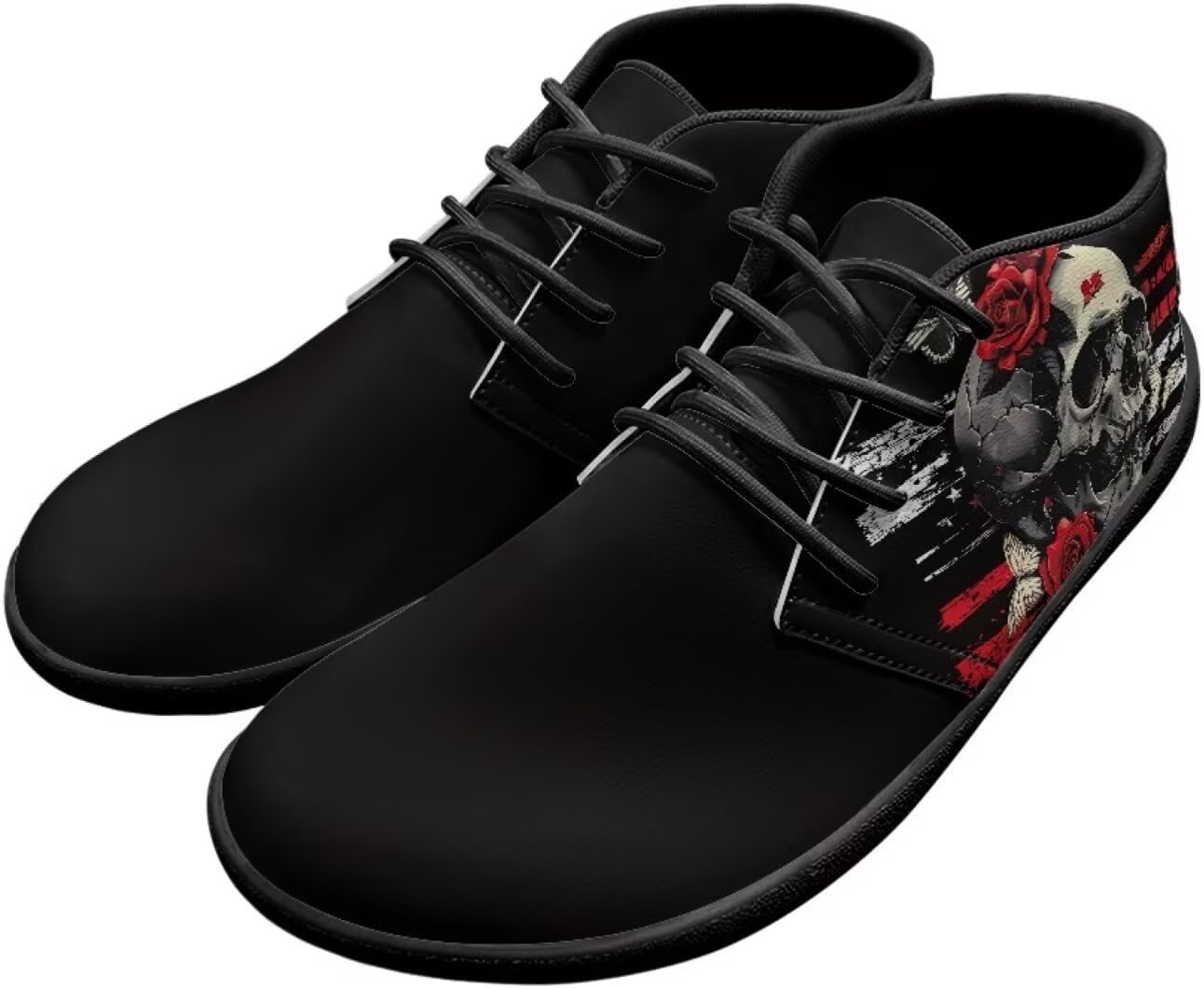 

Мужские кроссовки Men's Skull Barefoot с голой пяткой, с широким носком, для ходьбы, минималистичные кроссовки-тренеры с подошвой без подъема Pointodoor, Skull Roses