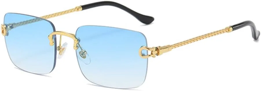 

Солнцезащитные очки в стиле ретро для мужчин, без оправы, с градиентным переходом цвета, женские солнцезащитные очки с линзами, без оправы generic, C1-34264