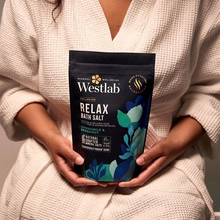 Соль для ванны Magnesium Relax, 1 кг - Нейросенсор для улучшения настроения - Ромашка и бергамот Westlab — фото 2