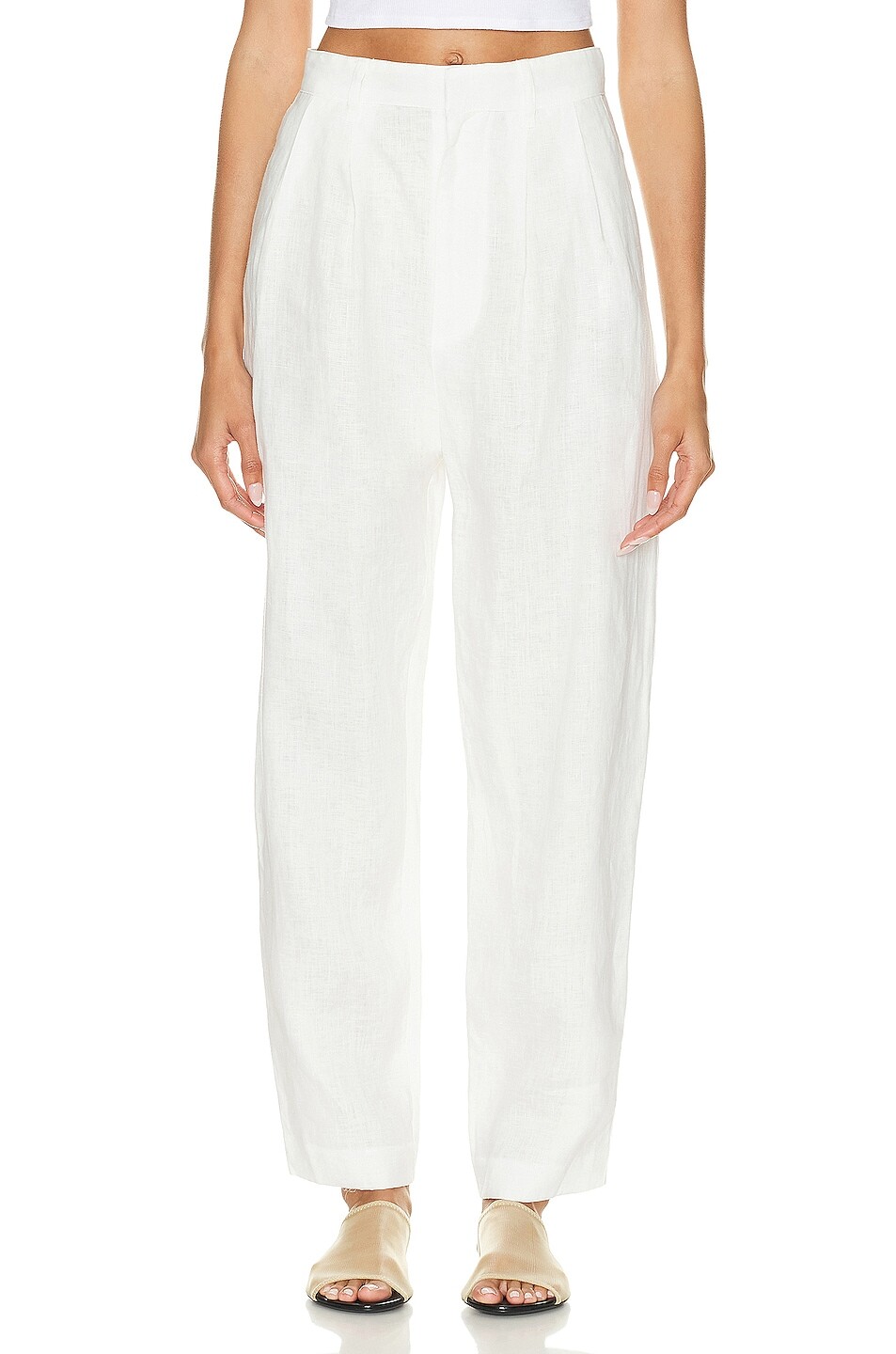

Брюки Enza Costa Tapered Pleated High Waist, цвет Undyed