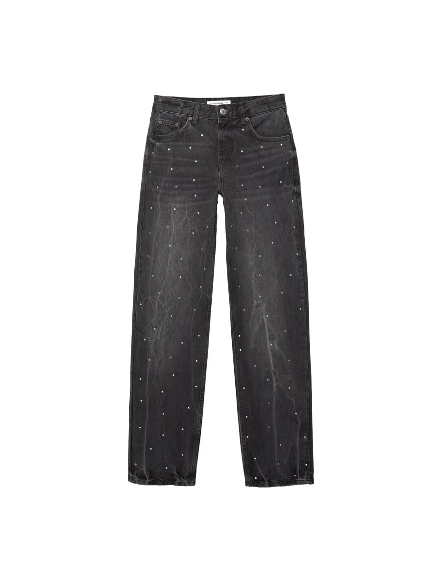 

Джинсы свободного кроя Pull&Bear, черный деним