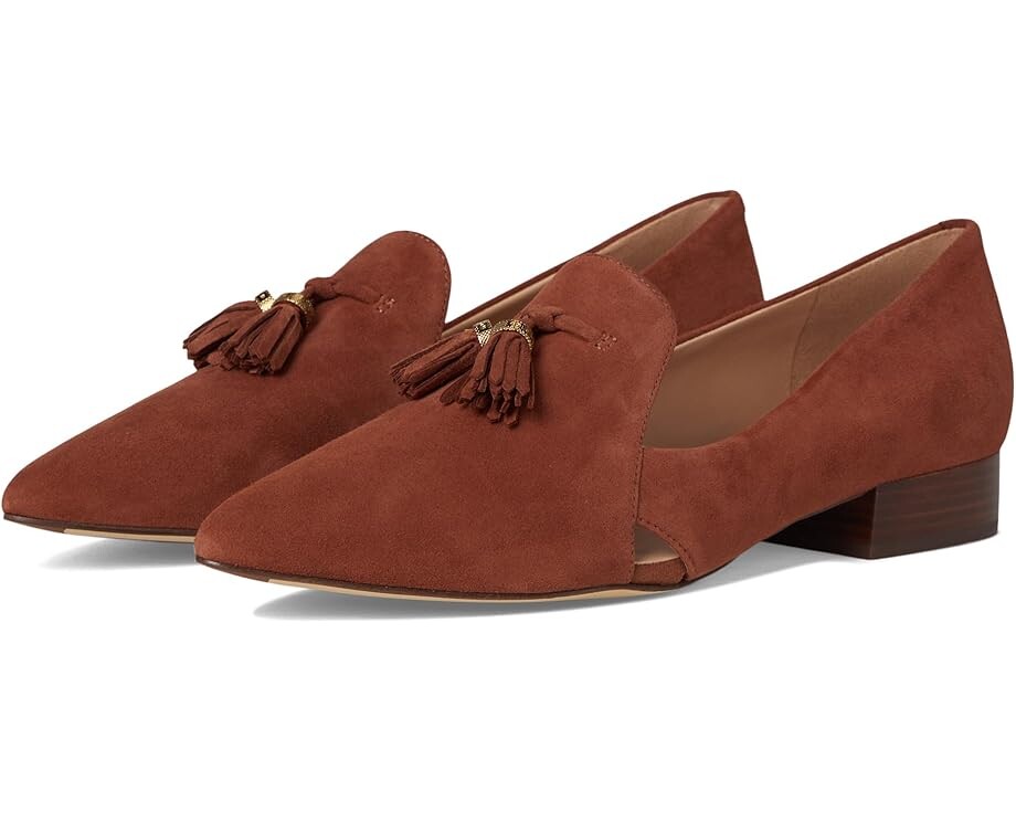 

Лоферы Cole Haan Vanya Tassel Flat, цвет Dark Cuoio Suede