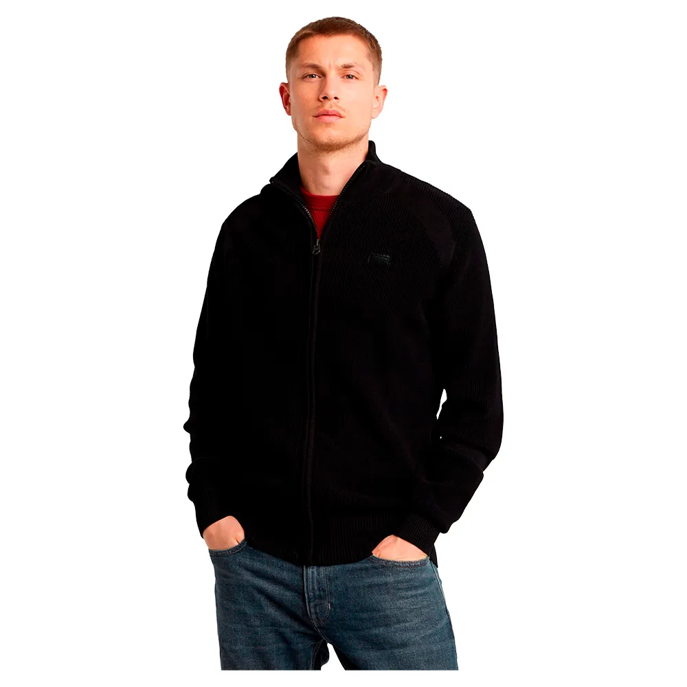 

Свитер G-Star Detailed full zip, черный