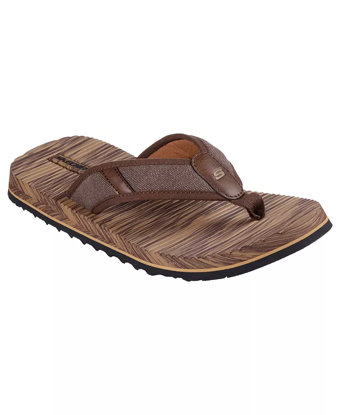 

Мужские сандалии-вьетнамки Relaxed Fit: Tantric - Rafe Casual Thong от Finish Line Skechers, коричневый