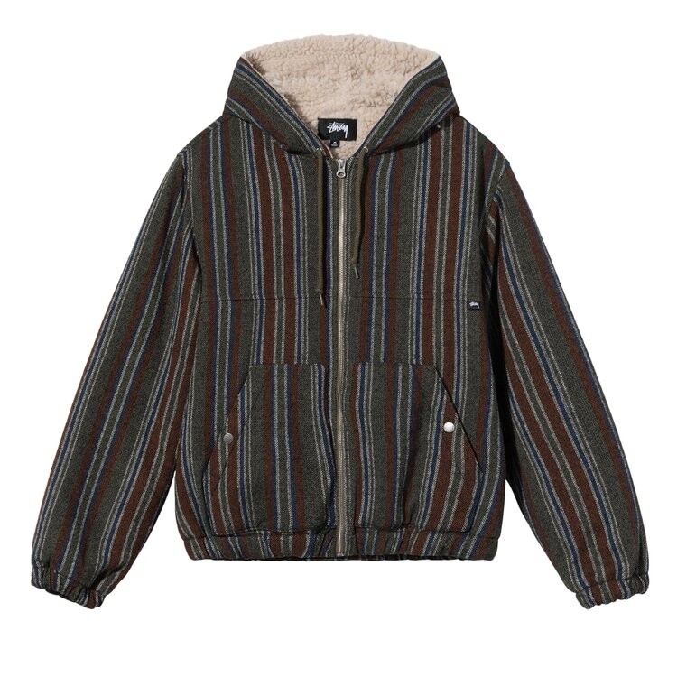 

Куртка Stussy Wool Stripe Work 'Olive', зеленый