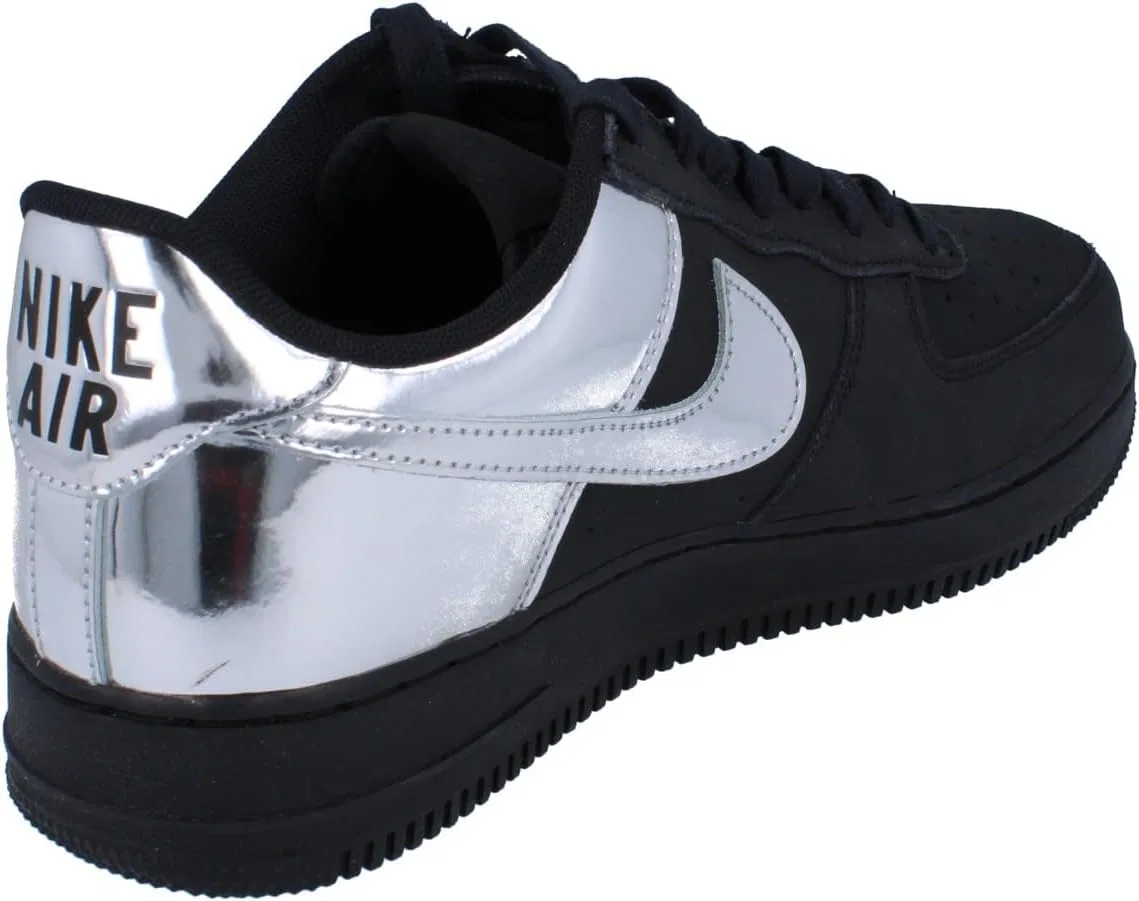 Мужские кроссовки Nike Air Force 1 Low Retro, Black Chrome Black — фото 3