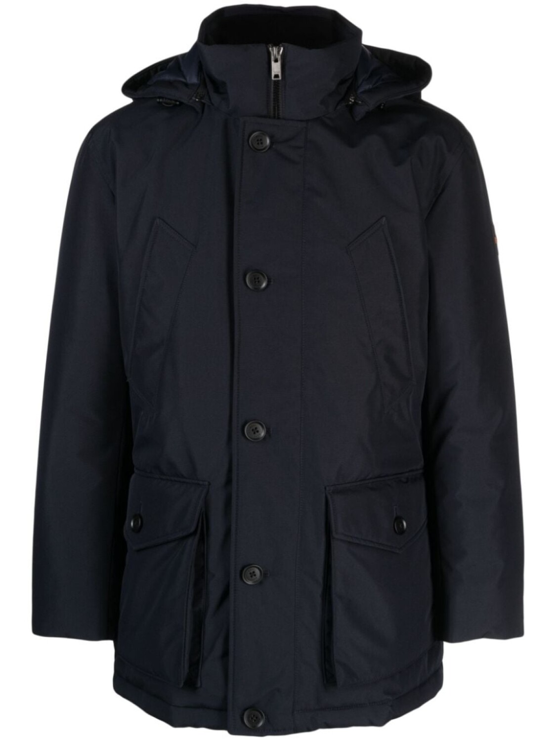 

BOSS hooded water-repellent parka, синий