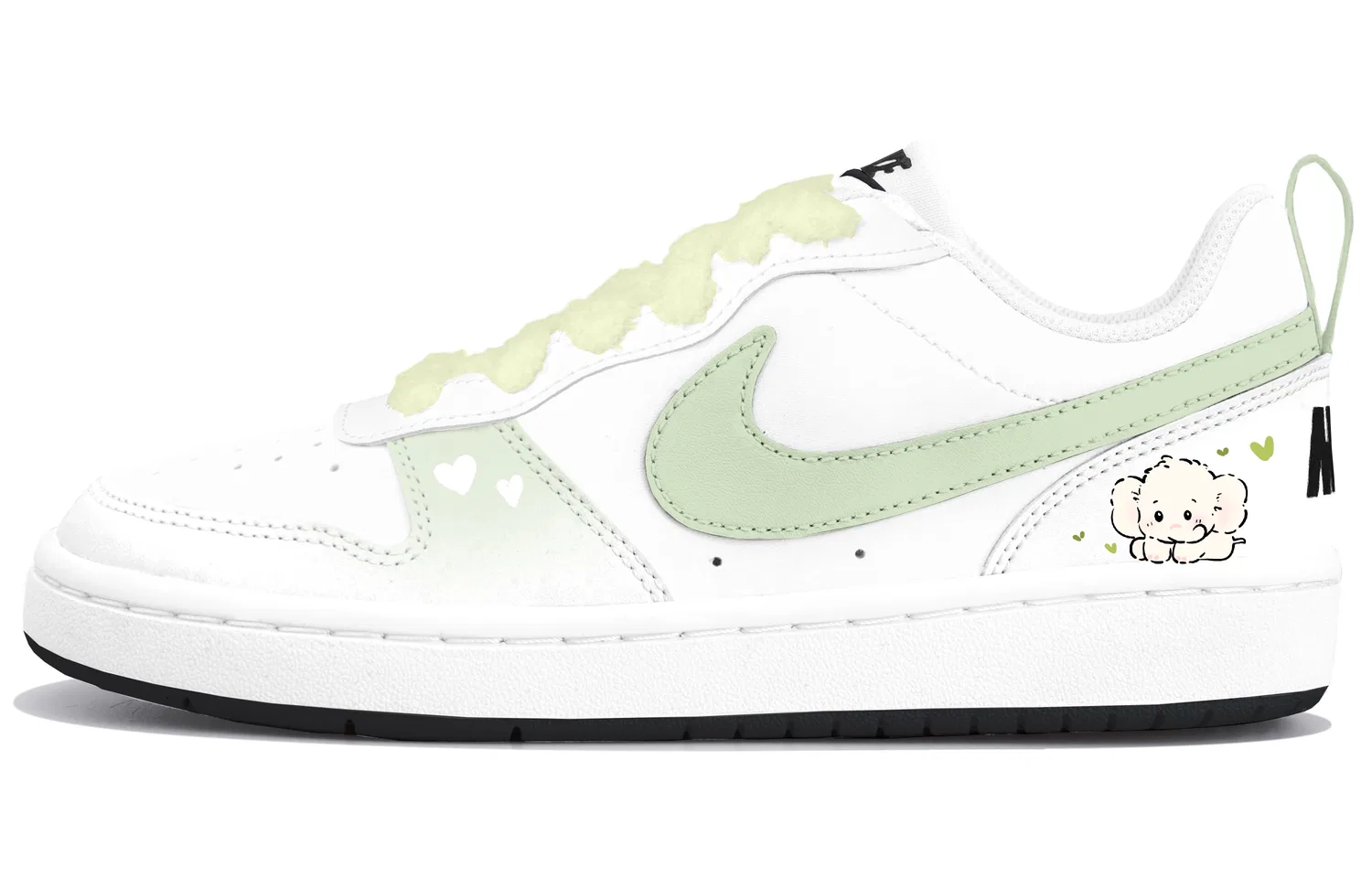 Кроссовки для скейтбординга Nike Court Borough Low детские зеленые