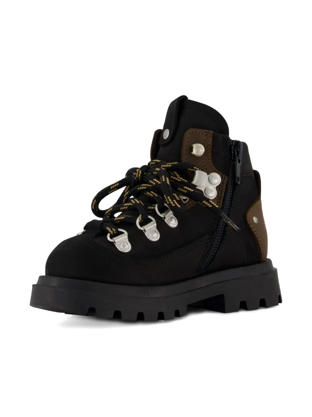 

Ботинки на шнуровке с молнией DSQUARED2 KIDS, черный