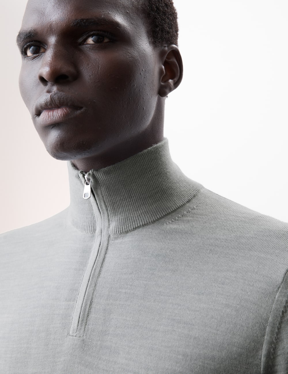 

Джемпер на молнии из чистой мериносовой шерсти Extra Fine Autograph, цвет Dove