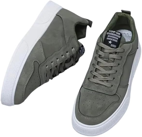 

Мужские однотонные модные кеды на шнуровке для скейтборда, противоскользящие, низкие, удобные для прогулок на улице, бега, университета, городской жизни и отдыха в любое время года Azttoztto, зеленый