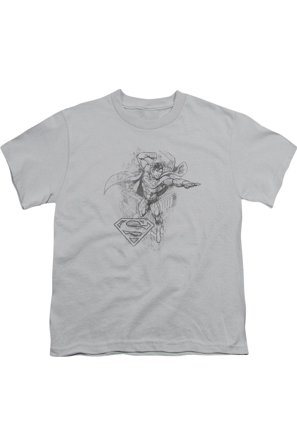 

Футболка с коротким рукавом Flying Flex для детей от DC Comics Gildan, серебряный