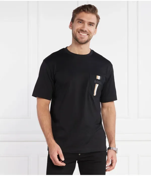 Футболка Tessin regular fit Boss, черный — фото 3