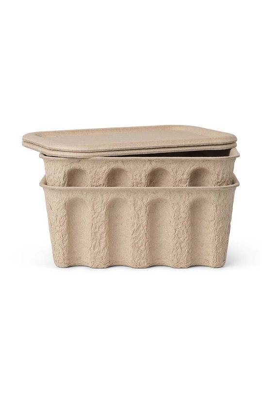 

Контейнер Paper Pulp Box, 2 шт. ferm Living, бежевый