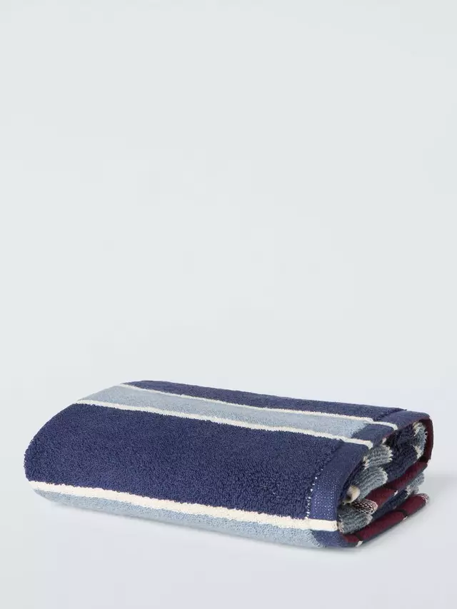 

Полотенце John Lewis Reversible Stripe, синий
