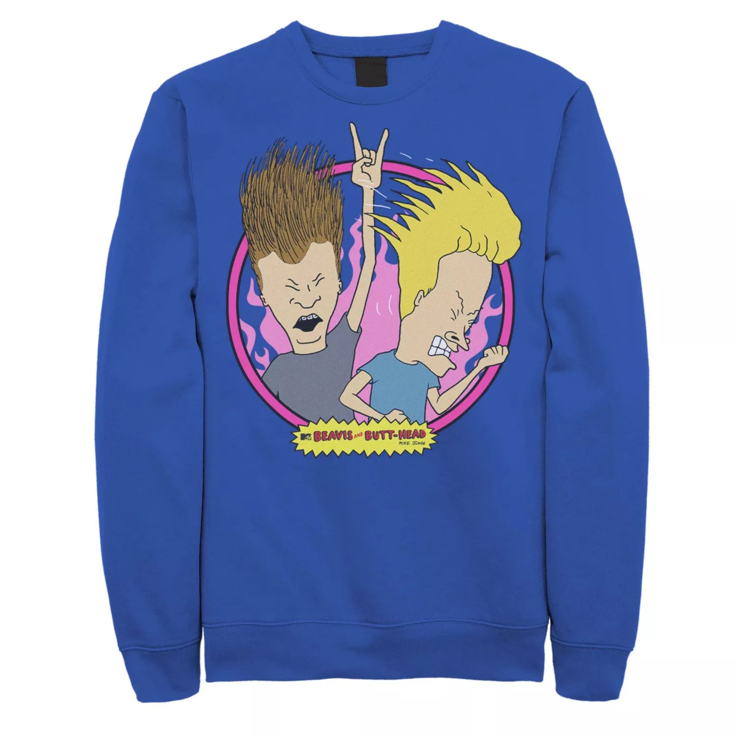 

Мужской свитшот с портретом Beavis & Butthead Rock N Roll Circle Licensed Character