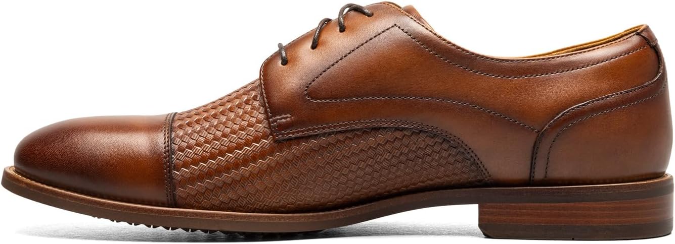 Мужские оксфорды Florsheim, Rucci Weave с зауженным носком, Cognac — фото 4
