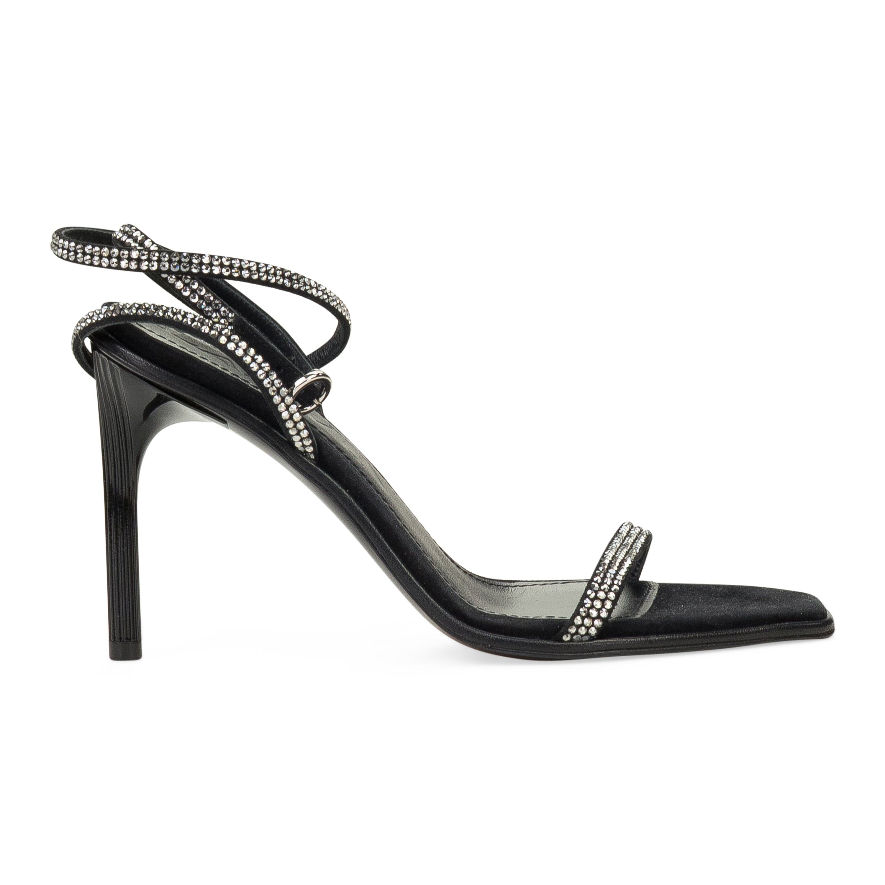 Серебряные элегантные женские босоножки-лодочки Lanvin