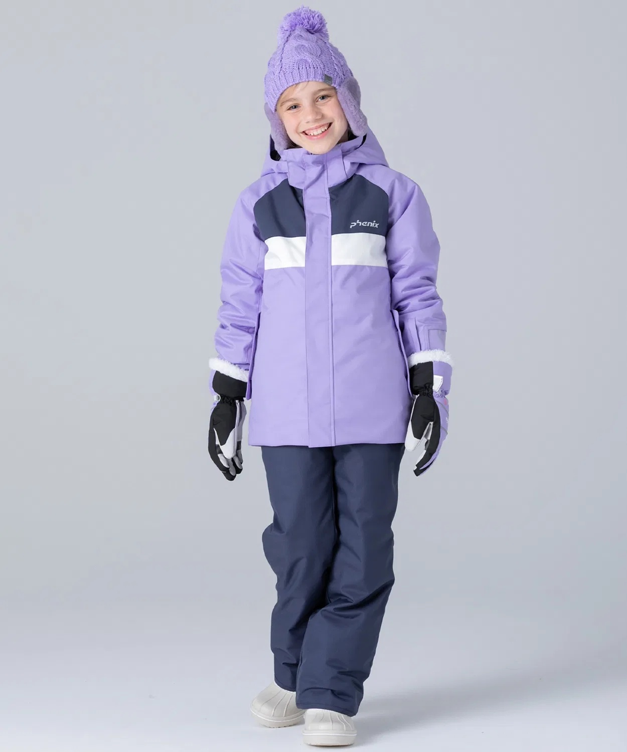 Костюм для сноуборда детский phenix Round Flap Two-piece, фиолетовый