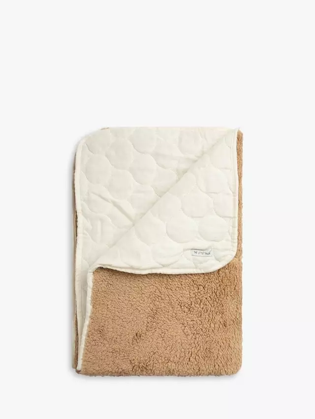 

Детское одеяло The Little Tailor Baby Reversible Sherpa Fleece Quilted, Tan Brown, цвет tan brown