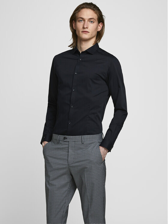 

Рубашка очень узкого кроя Jack&Jones, черный