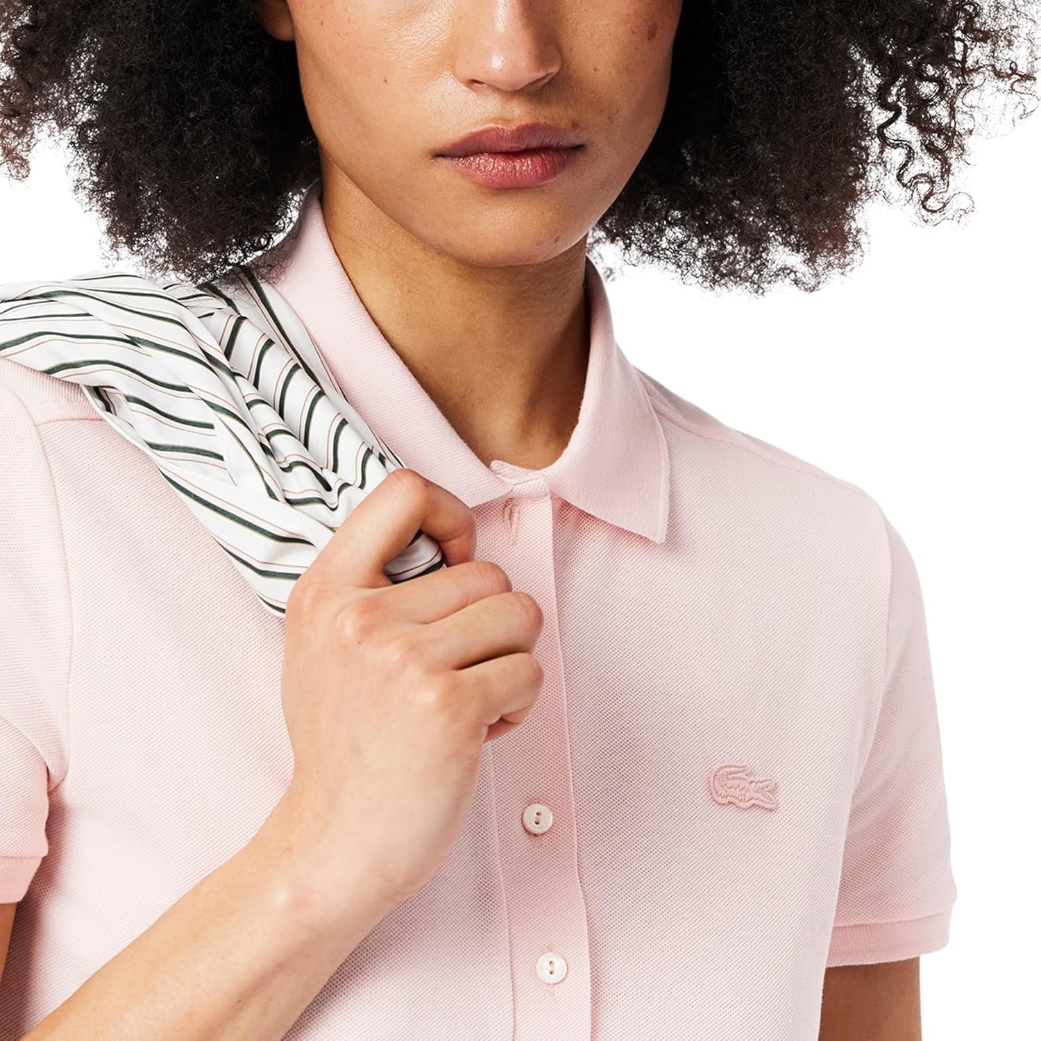 Платье-поло Lacoste Nidus, классический крой, черное — фото 2
