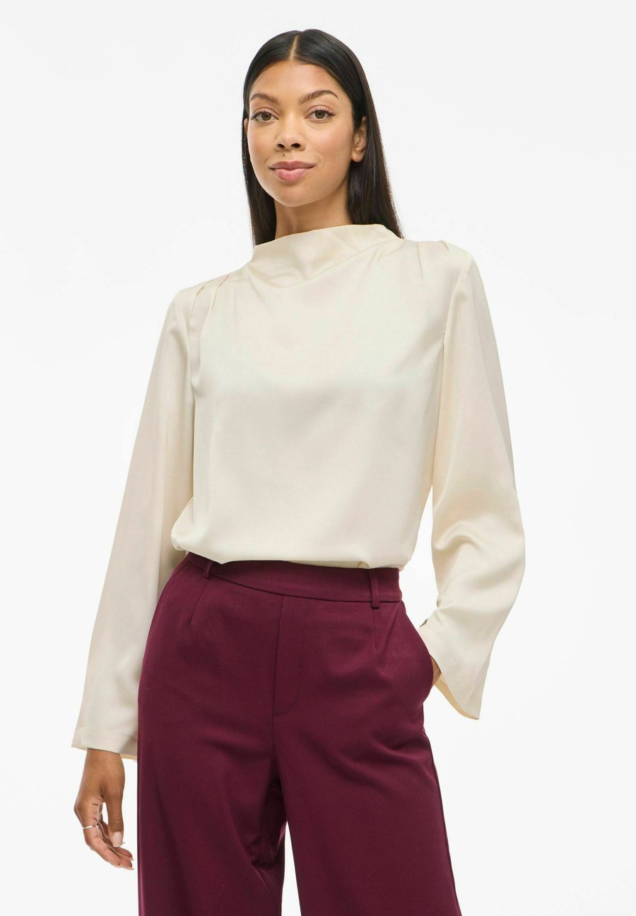 

Блуза VILA VILA OBERTEIL MIT LANGEN ÄRMELN HIGH NECK, Birch/White
