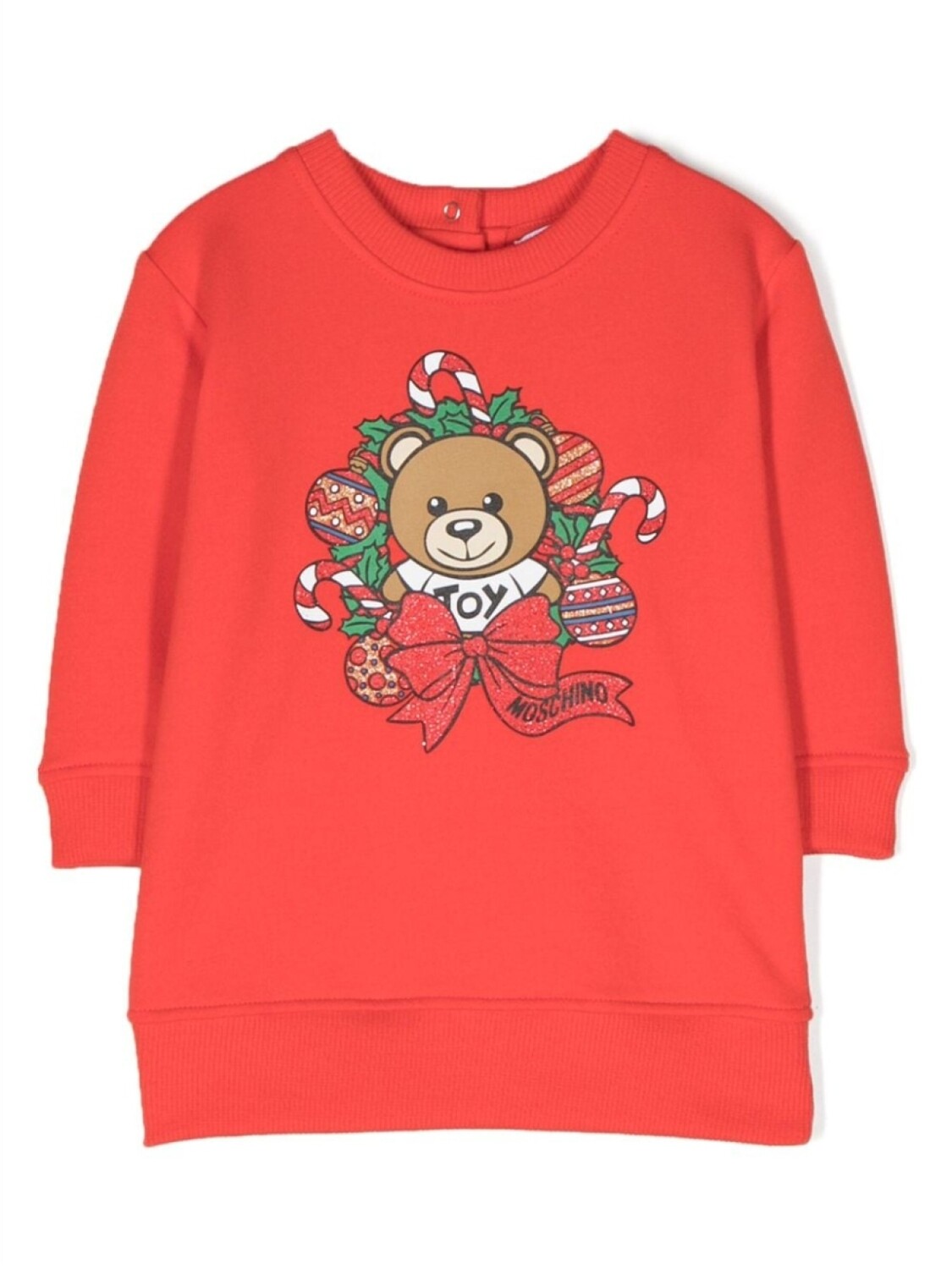

Moschino Kids платье с принтом, красный