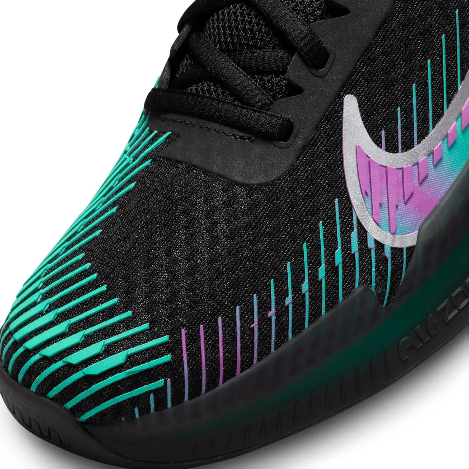 Кроссовки для тенниса Nike, Black Multi Color Deep Jungle — фото 4