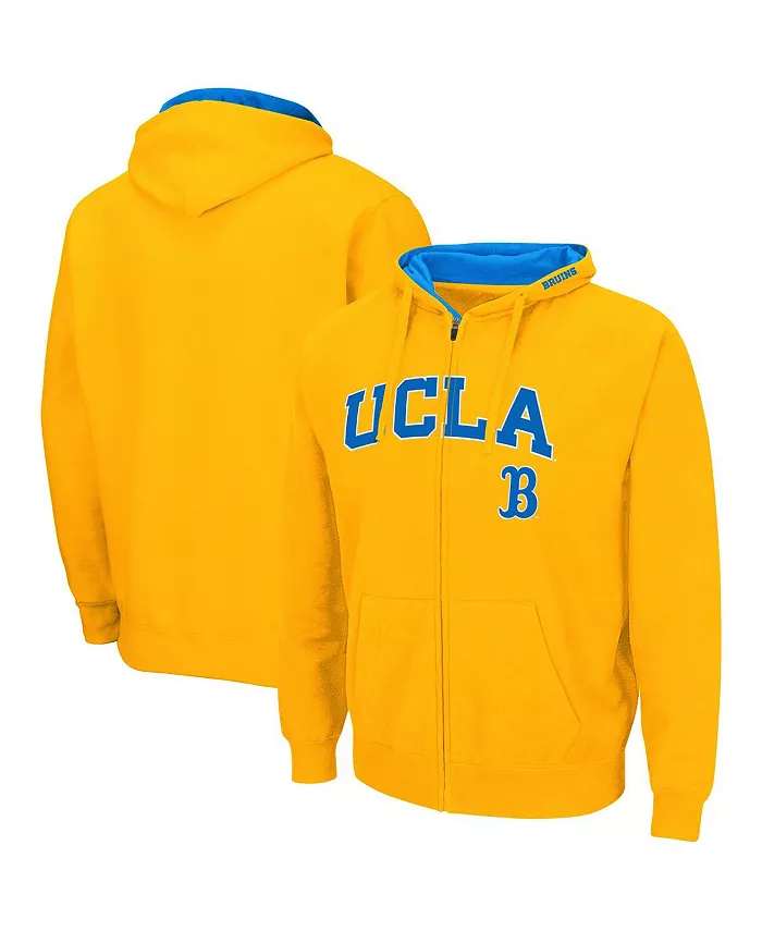 

Мужская толстовка с молнией UCLA Bruins Arch and Logo 3.0 Colosseum, золотой